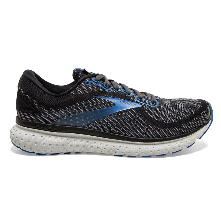 Brooks Glycerin 18 - Mens Road Running Shoes - Black/Ebony/Blue (39157CRWF)